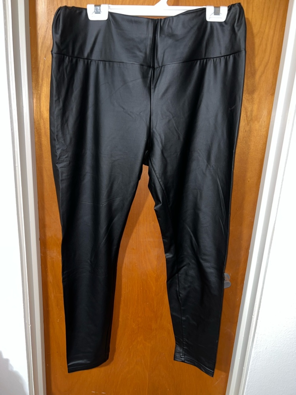 SHEIN Black Faux Leather Leggings